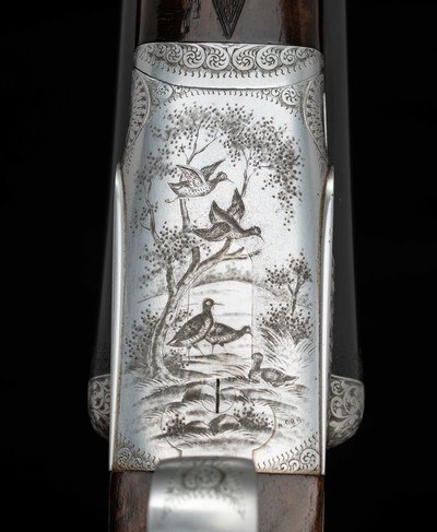 Francotte SLE 12 Gauge – GAME SCENE ENGRAVING, COIN FINISH, CASED, vintage firearms - Image 3 of 25