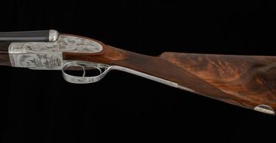 Francotte SLE 12 Gauge – GAME SCENE ENGRAVING, COIN FINISH, CASED, vintage firearms - Image 19 of 25