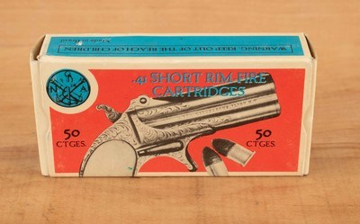 Navy Arms Co. .41 Short Rimfire Ammunition – FULL BOX OF 50, RARE, vintage firearms