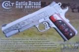 Colt 1911 Government
Cattle Brand "The Last Cowboy" TALO Engraved 1 of 300 - 1 of 4