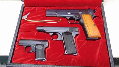 Belgium Browning Grade I Three Gun Set - Image 2 of 4