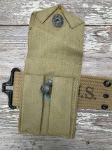 WW-2 US ARMY PISTOL HOLSTER M1911 BOYT 1942 and complete RIG - Image 7 of 13