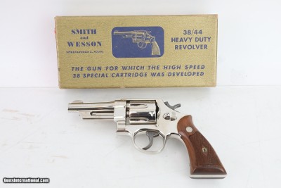 Smith and Wesson Model 20-2 1964 Austin Police ONE OF ONLY 50 Ultra Rare! Nickel 38 Spl Gold Factory Heavy Duty Box C&R