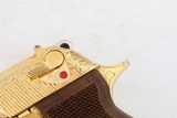 Astra Constable .380 cal Factory Engraved and Gold Finish. Interarms import in Leatherette case - 9 of 20