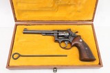 Smith and Wesson S&W K-22 Masterpiece Pre-Model 17 Class A Engraved .22LR 6 Inch Revolver 1954 with Presentation Case & Factory Letter C&R - 1 of 20