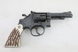 Smith and Wesson S&W K-22 Combat Masterpiece Model 18-2 Class A Engraved .22LR 4 Inch Revolver 1963 C&R - 2 of 20