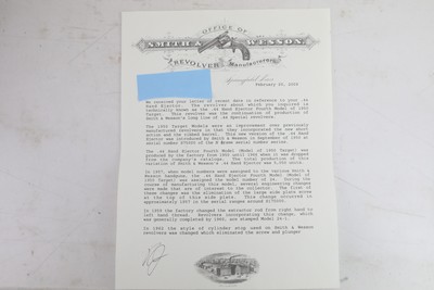 Smith and Wesson S&W .44 Hand Ejector 4th Model of 1950 Target w/Presentation Case S&W Factory Letter 1955 Manufacture C&R VERY RARE! - Image 19 of 20