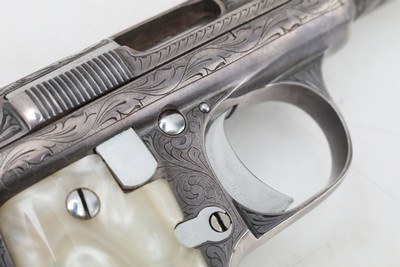 Astra 3003 7.65 mm Engraved Silver Plated In Wood Case - Image 13 of 20