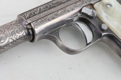 Astra 3003 7.65 mm Engraved Silver Plated In Wood Case - Image 7 of 20