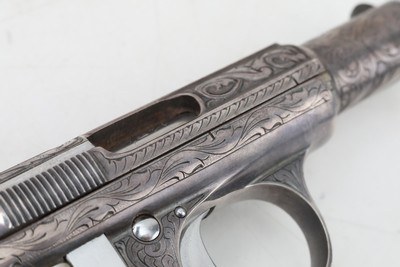 Astra 3003 7.65 mm Engraved Silver Plated In Wood Case - Image 14 of 20