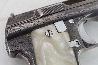 Astra 3003 7.65 mm Engraved Silver Plated In Wood Case - Image 11 of 20