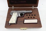Astra 3003 7.65 mm Engraved Silver Plated In Wood Case - Image 2 of 20