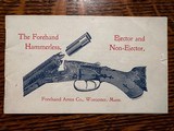 Forehand Arms Co. Worcester MA Early Small Catalog Pre-1902