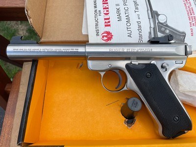 Ruger Mark II .22 Stainless in box