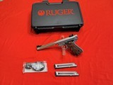 Ruger MKIV HUNTER semi-auto pistol .22LR with Box (2) Mags Target Gun - 3 of 9