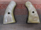 Jay Scott 30A laminated pearl grips for Colt short frame pistol - Image 1 of 10