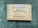 WESTERN CARTRIDGE CO CALIBER .30 M2 - 1 of 4