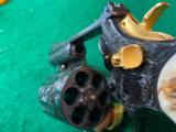 Smith & Wesson Model 19-5 Fully Engraved with Gold Plating - 5 of 14