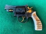 Smith & Wesson Model 19-5 Fully Engraved with Gold Plating - 2 of 14