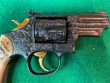 Smith & Wesson Model 19-5 Fully Engraved with Gold Plating - 9 of 14