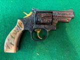 Smith & Wesson Model 19-5 Fully Engraved with Gold Plating - 7 of 14