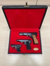 Browning Grade 1 3 gun set
9mm Hi Power, 380 and 25acp Baby Browning Set #1