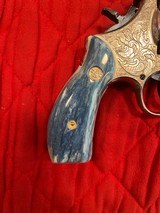 Fully Engraved Smith & Wesson model 686-1 with Giraffe Bone Grips - 3 of 13