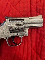 Fully Engraved Smith & Wesson model 686-1 with Giraffe Bone Grips - 4 of 13