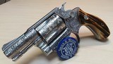 Engraved Smith & Wesson Model 60 with Stag grips - 4 of 15