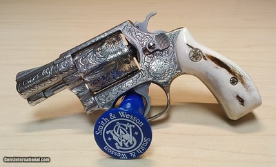 Smith & Wesson model 60 with Stag grips Engraved