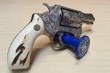 Smith & Wesson model 60 with Stag grips Engraved - 6 of 14