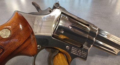 Smith & Wesson 19-4 nickel with original box and papers - Image 8 of 14