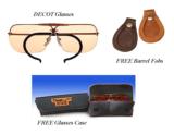 Decot Hy-Wyd Shooting Glasses w/Case & FREE Shotgun Barrel Toe Fobs (2) - 1 of 4
