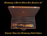 Citori Four Barrel Skeet Set Grade I Original Leather Case (22 Optional Gold Chokes) - 2 of 15