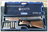 Beretta SV 10 Prevail 1 12 gauge 30” Sporting Shooting Set 5 External Chokes w/Free Custom Leather Pouch in January - 1 of 15