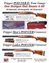 Trigger Sports/Legacy Arms New Crossover Pointer IV Sporting Shotgun; Sporting Clay, Skeet, Trap, Five Stand w/ Chokes Deluxe Case - 9 of 11