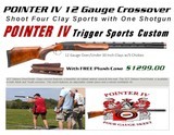 Trigger Sports/Legacy Arms New Crossover Pointer IV Sporting Shotgun; Sporting Clay, Skeet, Trap, Five Stand w/ Chokes Deluxe Case - 1 of 11