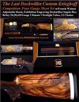 Krieghoff Exhibition Grade Dockwiller 12, 20, 28, 410 Ultimate Briley Tube Set Skeet, Sporting, Five Stand