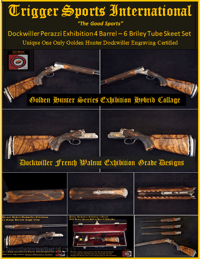 Dockwiller Perazzi Exhibition Grade Hybrid 4 Barrel/Briley Tube Crossover All Clays Set