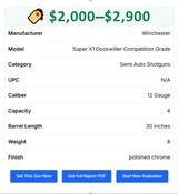 Winchester Super X1 (SX1) 12 Gauge, Dockwiller Wood, Chrome, Adjustable - 3 of 15