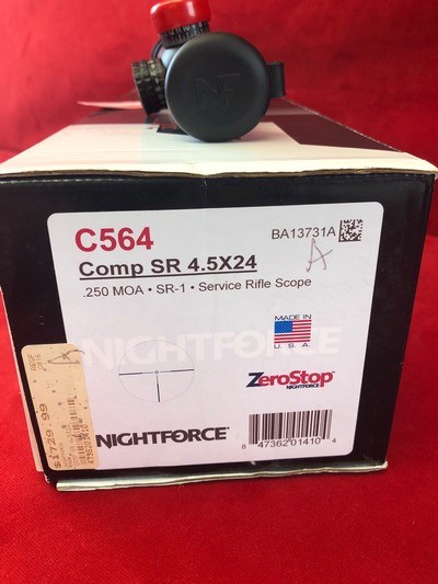 NIB Nightforce Competition SR 4.5x24 NEW - Image 1 of 5