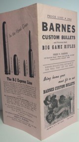 Fred Barnes Custom Bullets 1965 Sales Flyer - 4 of 4