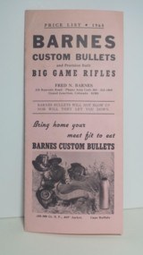 Fred Barnes Custom Bullets 1965 Sales Flyer - 1 of 4