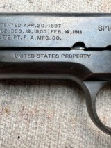 Springfield Armory U.S.A. 1911 MFG. 1915 WW1 Original .45 ACP - 4 of 15