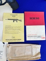 1979 Pre Ban Heckler & Koch HK93 bipod, papers .233 Rem - 3 of 20