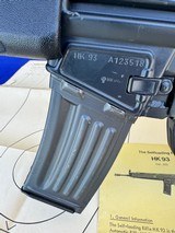 1979 Pre Ban Heckler & Koch HK93 bipod, papers .233 Rem - 7 of 20