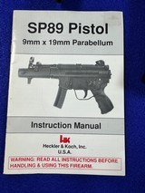 1992 Pre Ban Heckler & Koch HK SP 89 H&K Mint 9mm Para *Rare & Coveted* - 2 of 20