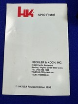 1992 Pre Ban Heckler & Koch HK SP 89 H&K Mint 9mm Para *Rare & Coveted* - 3 of 20