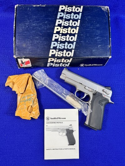 1991 Smith Wesson Model 1066 Third Gen Series:1000 Like New In Box 10mm Stainless