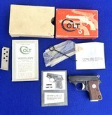 1965 New In Box Colt .25 Auto Junior Colt Papers 2 mags Curio Relic C&R Astra - 1 of 20